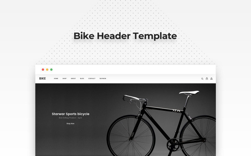 Bike Header PSD Template