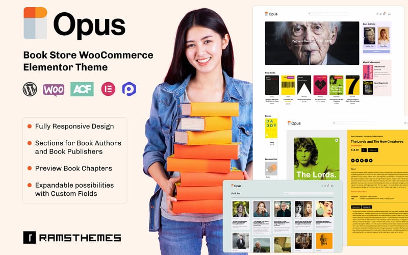 OPUS - Тема книжкового магазину WooCommerce