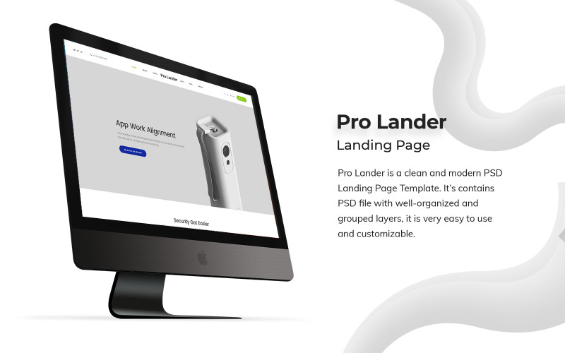 Produktmålsida PSD-mall