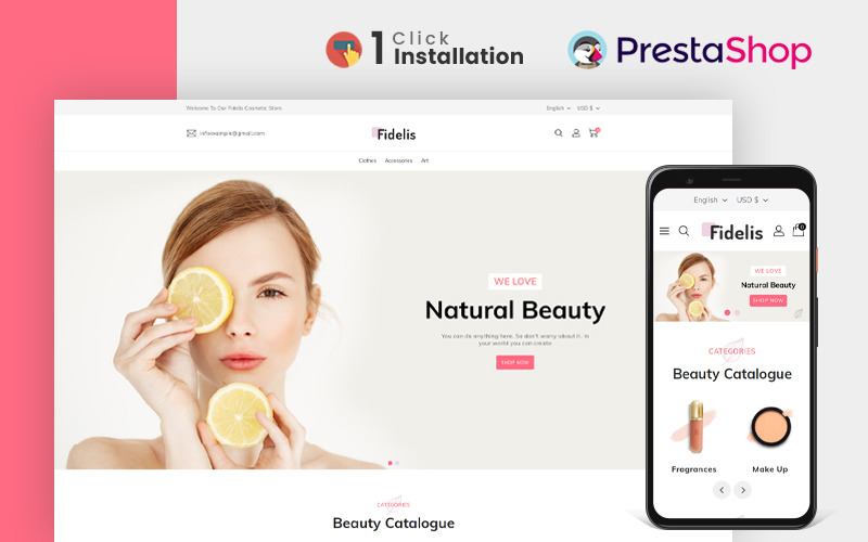 Тема Fidelis Cosmetic PrestaShop