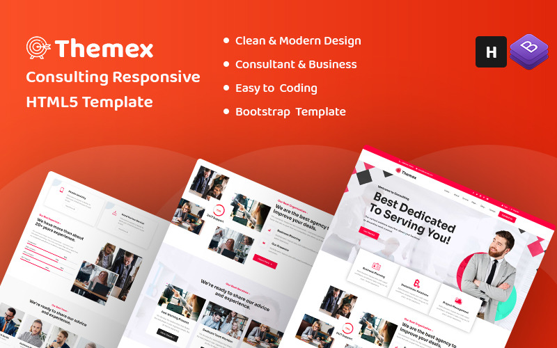 Themex - Danışmanlık HTML5 Web Sitesi Şablonu