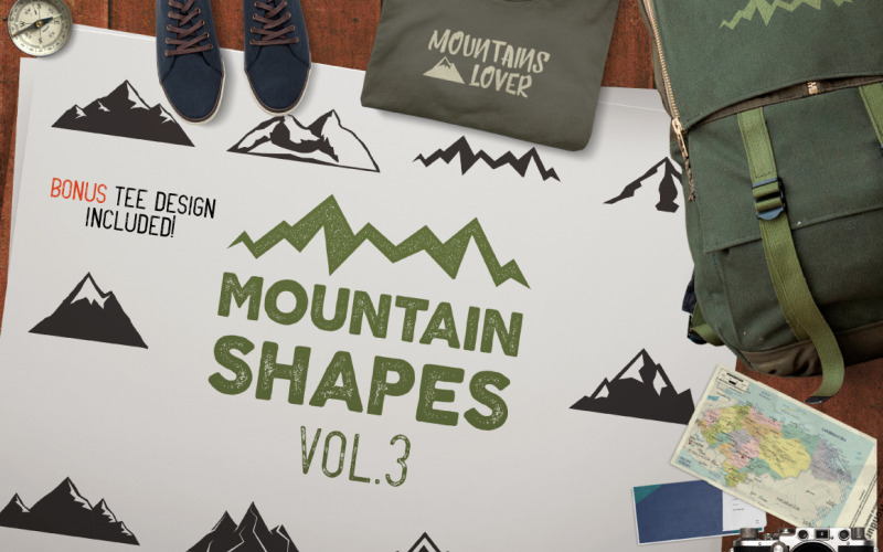 Bundle SVG de formes de montagne partie 3 - Image vectorielle