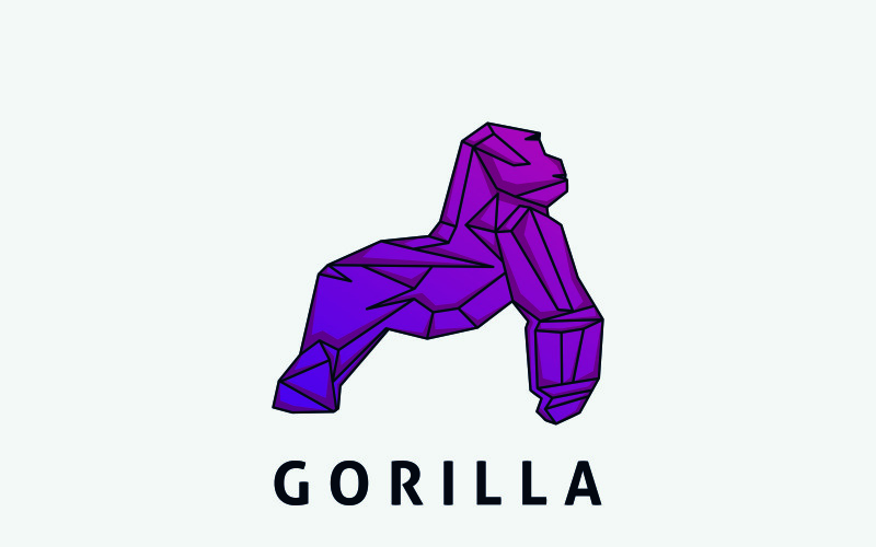 Download Шаблон логотипа "Gorilla Logo Template" / Gorilla Logo Template - Шаблон логотипа на тему графика mascot,decoration,line,colorful,element,sign,abstract,poly,polygonal,geometric,illustration,graphic,logo,animal,design,vector,wildlife,power,gorilla,sport