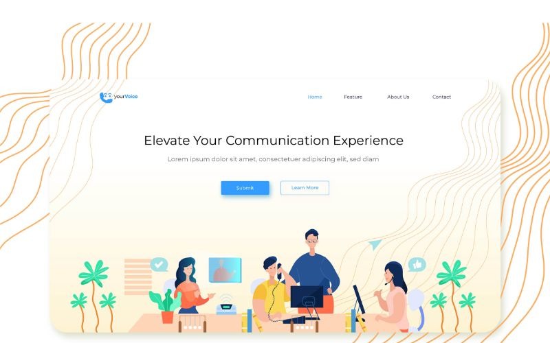 Download Иллюстрация "ILP 41 Elevate Your Communication Experience - Illustration" / ILP 41 Elevate Your Communication Experience - Illustration - Иллюстрация на тему графика vector,illustration,landing,page,infographic,website,design,business,flat,homepage,header,people,ui,ux,web