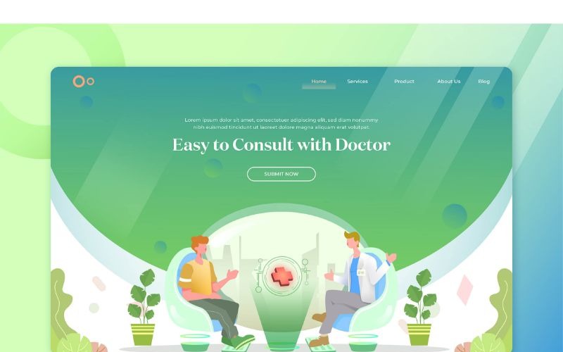 Download Иллюстрация "ILP 51 Easy to Consult With Doctor - Illustration" / ILP 51 Easy to Consult With Doctor - Illustration - Иллюстрация на тему графика vector,illustration,landing,page,infographic,website,design,business,flat,homepage,header,people,ui,ux,web