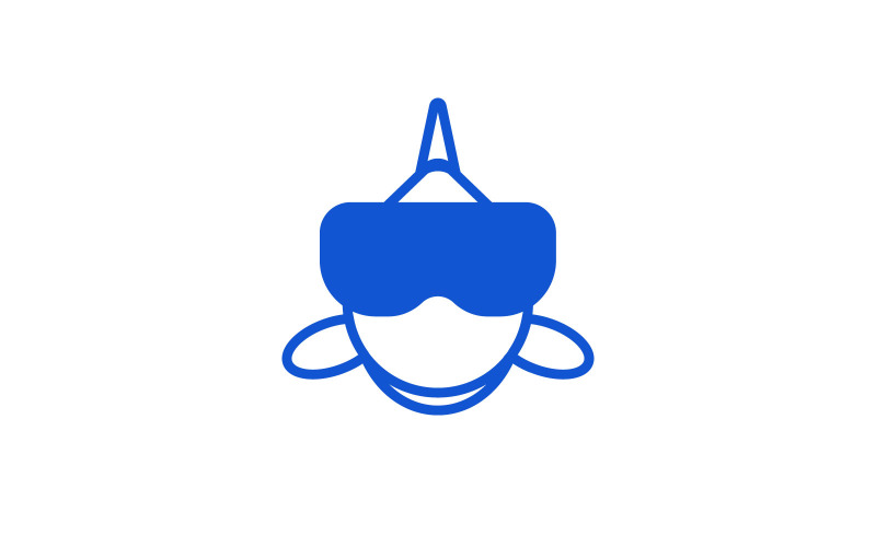 Szablon Logo wirtualnej rzeczywistości ryb