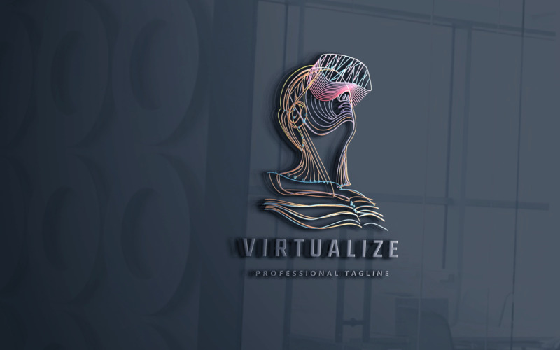 Download Шаблон логотипа "Virtualize Logo Template" / Virtualize Logo Template - Шаблон логотипа на тему графика abstract,business,consultant,corporate,creation,creative,data,development,digital,entertainment,experience,head,human,idea,information,intelligence,mindset,network,professional,reality
