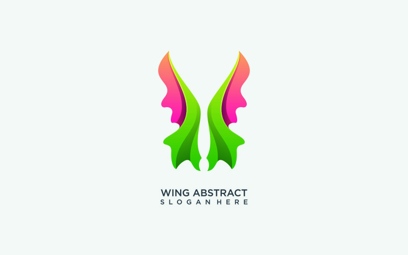 Download Шаблон логотипа "Wings Logo Template" / Wings Logo Template - Шаблон логотипа на тему графика green,graphic,flower,garden,template,vector,sign,nature,logo,fashion,concept,butterfly,design,element,business,creative,corporate,wings,illustration,colorful