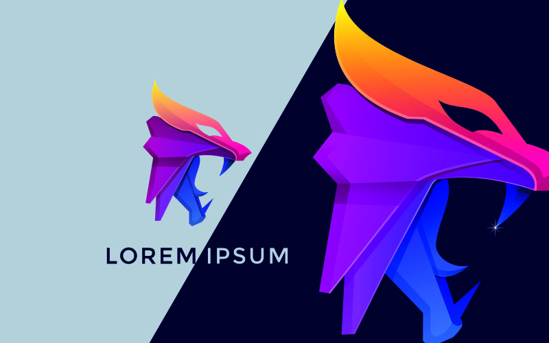 Download Шаблон логотипа "Wolf Logo Template" / Wolf Logo Template - Шаблон логотипа на тему графика abstract,power,fur,business,digital,gradient,modern,vector,graphic,illustration,colorful,predator,face,icon,sign,head,logo,style,animal,wild