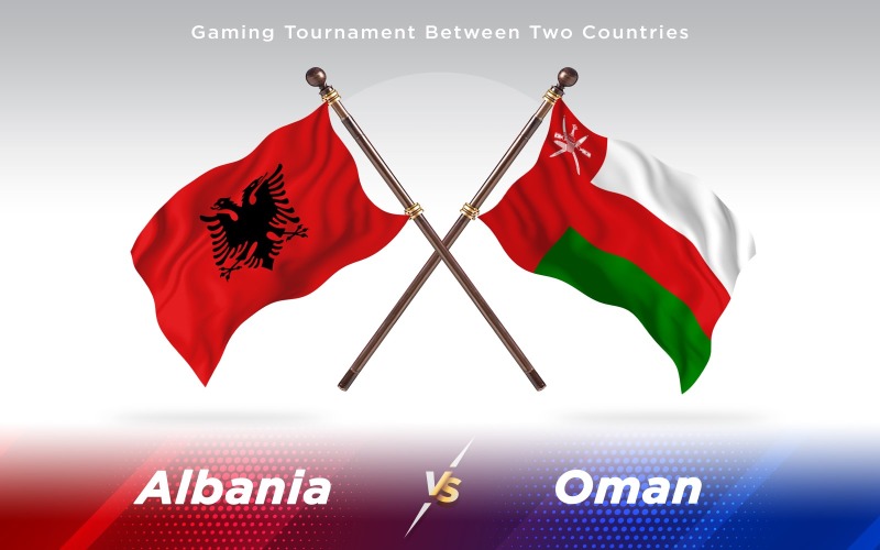 Download Иллюстрация "Albania versus Oman Two Countries Flags - Illustration" / Albania versus Oman Two Countries Flags - Illustration - Иллюстрация на тему графика national,patriotic,europe,asia,republic,map,flag,country,cartography,geography,nation,illustration,graphic,vector,state,world,isolated,symbol,border,icon