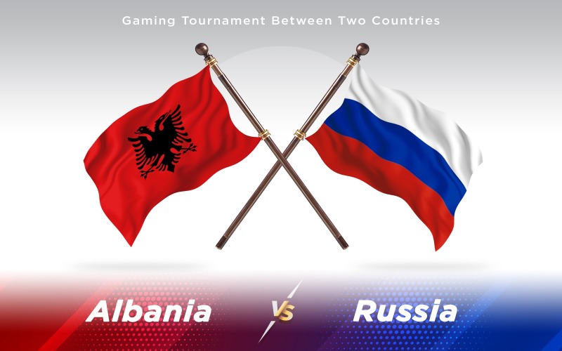 Download Иллюстрация "Albania versus Russia Two Countries Flags - Illustration" / Albania versus Russia Two Countries Flags - Illustration - Иллюстрация на тему графика national,patriotic,europe,asia,republic,map,flag,country,cartography,geography,nation,illustration,graphic,vector,state,world,isolated,symbol,border,icon