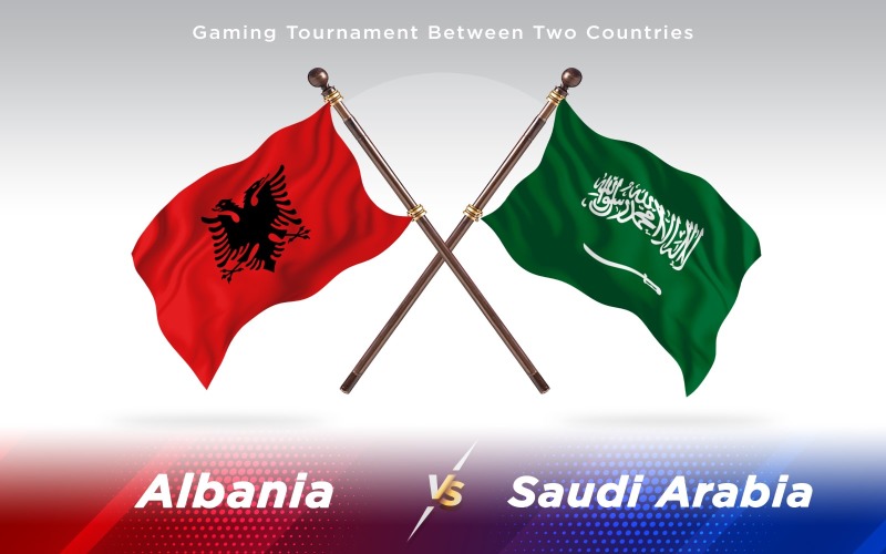 Download Иллюстрация "Albania versus Saudi Arabia Two Countries Flags - Illustration" / Albania versus Saudi Arabia Two Countries Flags - Illustration - Иллюстрация на тему графика national,patriotic,europe,asia,republic,map,flag,country,cartography,geography,nation,illustration,graphic,vector,state,world,isolated,symbol,border,icon
