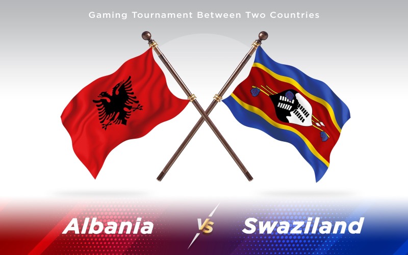 Download Иллюстрация "Albania versus Swaziland  Two Countries Flags - Illustration" / Albania versus Swaziland  Two Countries Flags - Illustration - Иллюстрация на тему графика national,patriotic,europe,asia,republic,map,flag,country,cartography,geography,nation,illustration,graphic,vector,state,world,isolated,symbol,border,icon