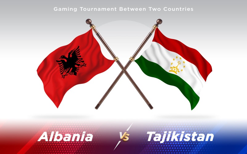 Download Иллюстрация "Albania versus Tajikistan Two Countries Flags - Illustration" / Albania versus Tajikistan Two Countries Flags - Illustration - Иллюстрация на тему графика national,patriotic,europe,asia,republic,map,flag,country,cartography,geography,nation,illustration,graphic,vector,state,world,isolated,symbol,border,icon