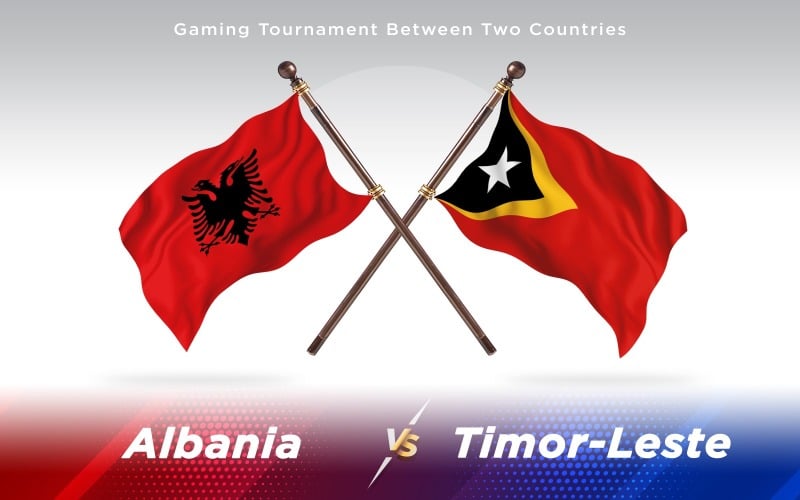 Download Иллюстрация "Albania versus Timor-Leste Two Countries Flags - Illustration" / Albania versus Timor-Leste Two Countries Flags - Illustration - Иллюстрация на тему графика national,patriotic,europe,asia,republic,map,flag,country,cartography,geography,nation,illustration,graphic,vector,state,world,isolated,symbol,border,icon