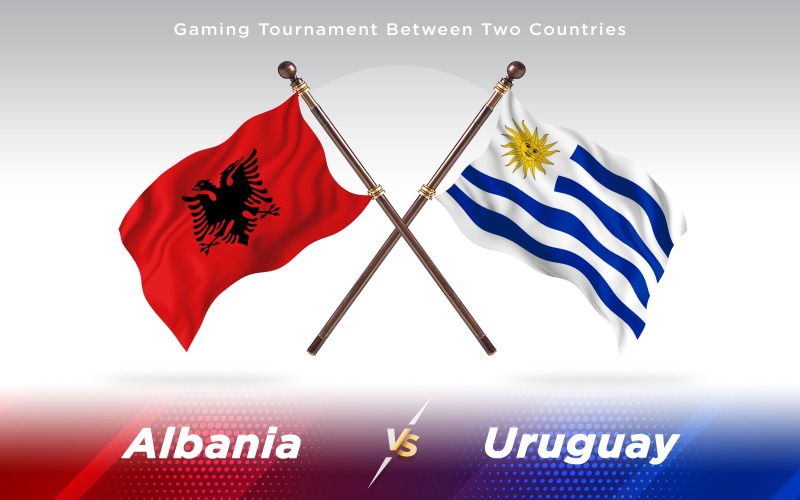 Download Иллюстрация "Albania versus Uruguay Two Countries Flags - Illustration" / Albania versus Uruguay Two Countries Flags - Illustration - Иллюстрация на тему графика national,patriotic,europe,asia,republic,map,flag,country,cartography,geography,nation,illustration,graphic,vector,state,world,isolated,symbol,border,icon