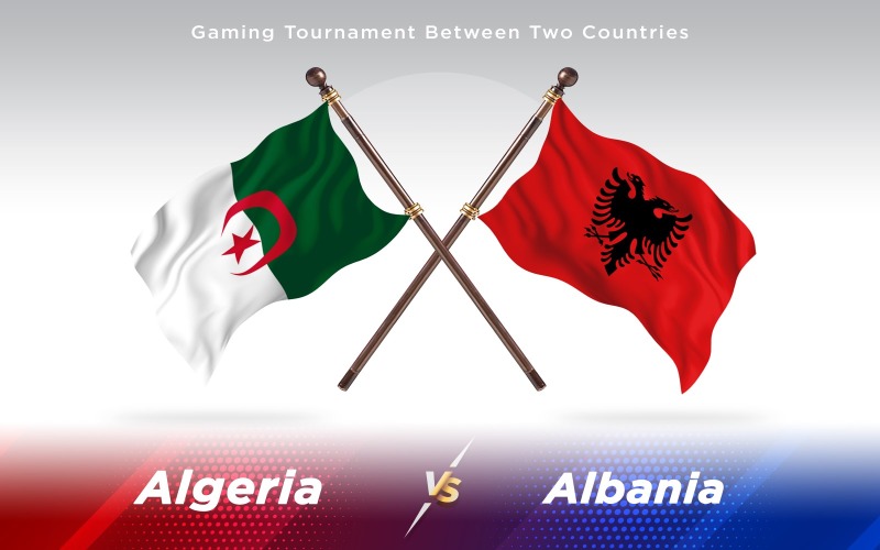 Download Иллюстрация "Algeria versus Albania Two Countries Flags - Illustration" / Algeria versus Albania Two Countries Flags - Illustration - Иллюстрация на тему графика national,patriotic,europe,asia,republic,map,flag,country,cartography,geography,nation,illustration,graphic,vector,state,world,isolated,symbol,border,icon