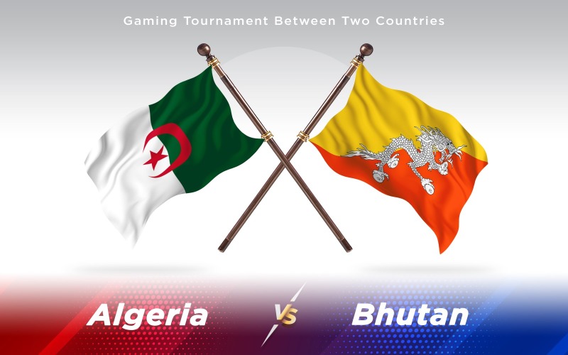 Download Иллюстрация "Algeria versus Bhutan Two Countries Flags - Illustration" / Algeria versus Bhutan Two Countries Flags - Illustration - Иллюстрация на тему графика national,patriotic,europe,asia,republic,map,flag,country,cartography,geography,nation,illustration,graphic,vector,state,world,isolated,symbol,border,icon
