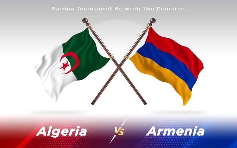Прапор Алжиру проти Вірменії двох країн - ілюстрація