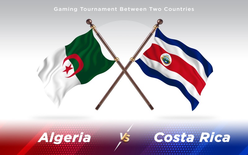 Download Иллюстрация "Algeria versus Costa Rica Two Countries Flags - Illustration" / Algeria versus Costa Rica Two Countries Flags - Illustration - Иллюстрация на тему графика national,patriotic,europe,asia,republic,map,flag,country,cartography,geography,nation,illustration,graphic,vector,state,world,isolated,symbol,border,icon