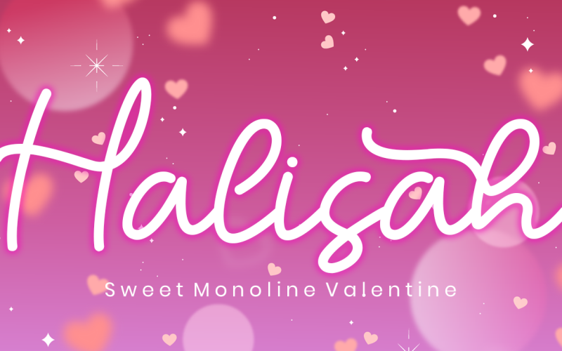 Download Шрифт "Halisah Font" / Halisah Font - Шрифт на тему графика halisah,valentine,mohamad candirah,nabila,monoline script,christmas,signature,handwritten,wedding,ramance font,cute font,social media font,film font,lowprice,logotype,magazine,modern,stylish,