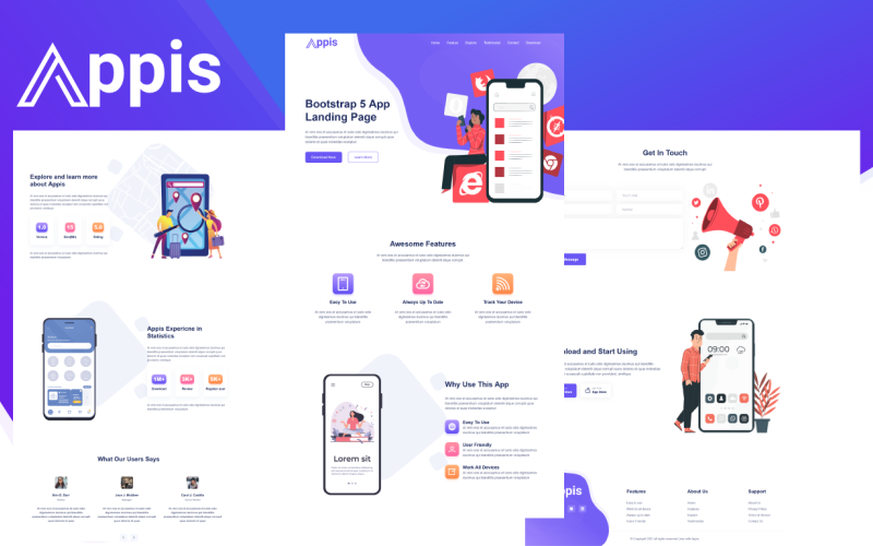 Appis-Bootstrap 5 App登陆页面模板
