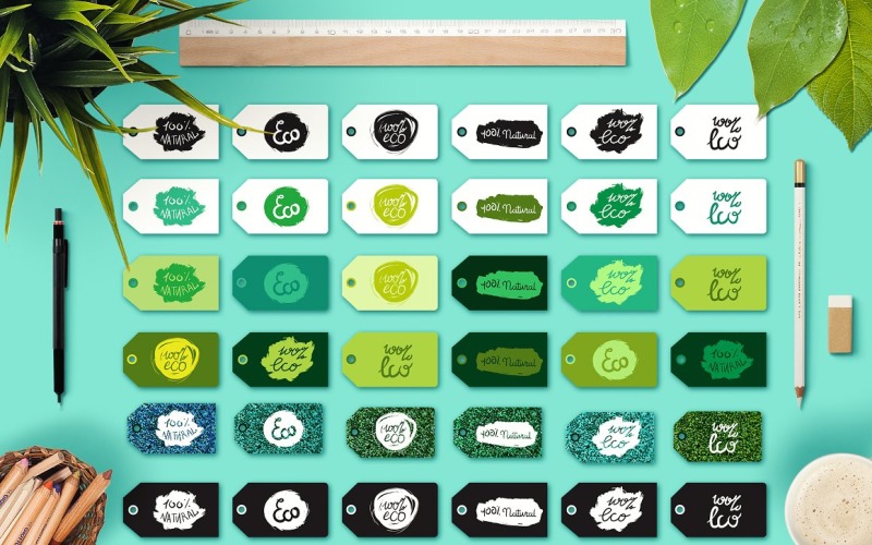 Download Фирменный стиль "Eco &amp; Natural Tags - Corporate Identity Template" / Eco &amp; Natural Tags - Corporate Identity Template - Фирменный стиль на тему графика handmade,calligraphy,lettering,clean,logo,label,sign,ink,nature,vector,texture,natural,organic,logotype,text,drawn,stamp,fresh,quality,badge,health,healthcare,green,shop,environmental,eco,env