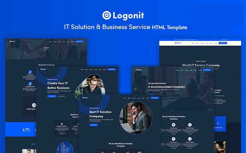 Logonit - шаблон веб-сайта ИТ-решения и бизнес-услуг