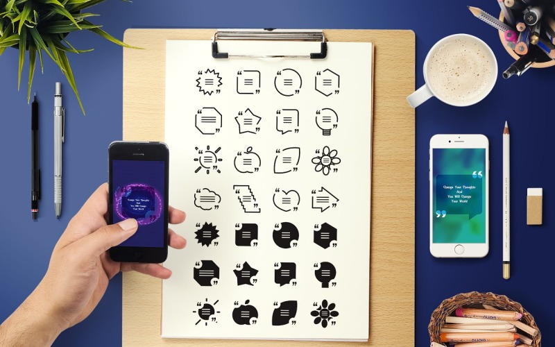 Download Фирменный стиль "Quote Bubble - Corporate Identity Template" / Quote Bubble - Corporate Identity Template - Фирменный стиль на тему графика poster,design,template,quote,heart,arrow,vector,love,text,sun,star,magical,magic,light,bright,decoration,flower,background,apple,banner,note,bubble,frame,box,night,tag,cosmos,chat,message,mot