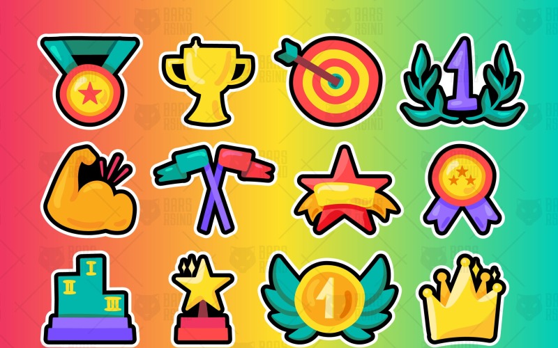 Download Фирменный стиль "Sport Win Awards And Champion Set - Corporate Identity Template" / Sport Win Awards And Champion Set - Corporate Identity Template - Фирменный стиль на тему графика illustration,sign,vector,sport,art,collection,clipart,strong,sports,badge,star,flat,business,icon,cartoon,flag,ribbon,goal,award,set,crown,success,sticker,symbol,patch,wreath,arm,cup,wing,ach