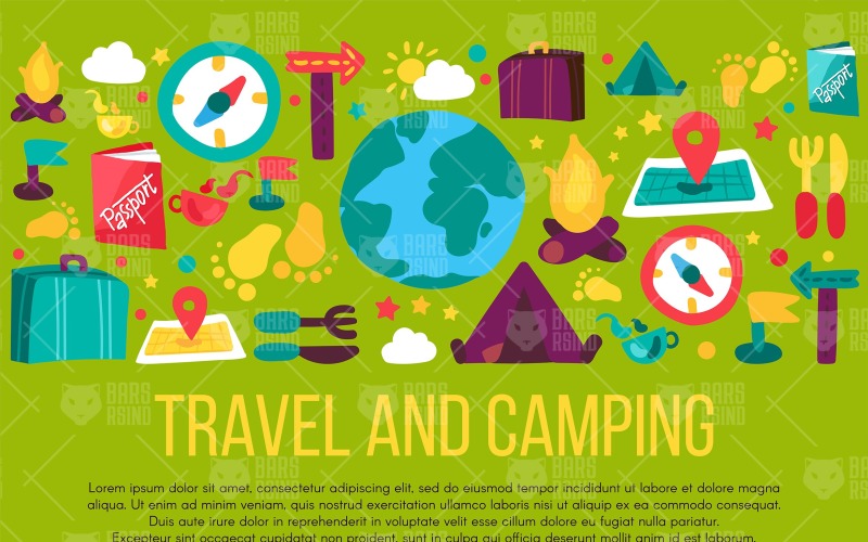 Download Фирменный стиль "Travel And Camping Banner - Corporate Identity Template" / Travel And Camping Banner - Corporate Identity Template - Фирменный стиль на тему графика vintage,hipster,illustration,poster,design,template,retro,food,web,nature,summer,vector,art,clipart,happy,beach,sun,travel,badge,flat,map,green,lifestyle,forest,background,vacation,camping,hi