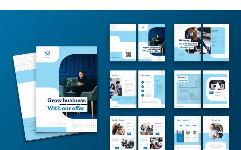 Brochure 1 Grow Business - Corporate Identity Template