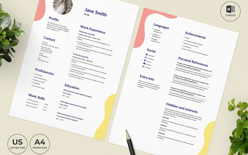 Ice Cream Maker CV Resume Template