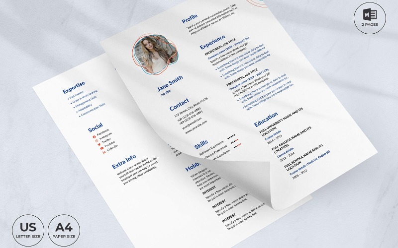 Modèle de CV de planificateur d'événements