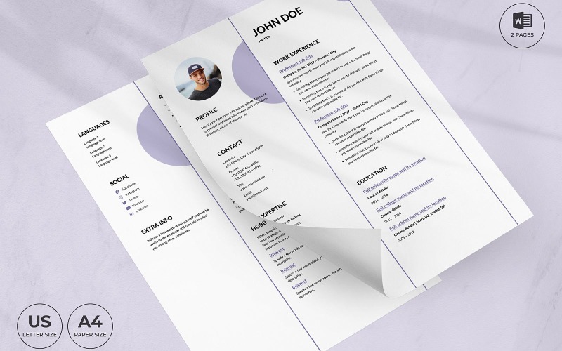 Muziekproducent CV CV-sjabloon