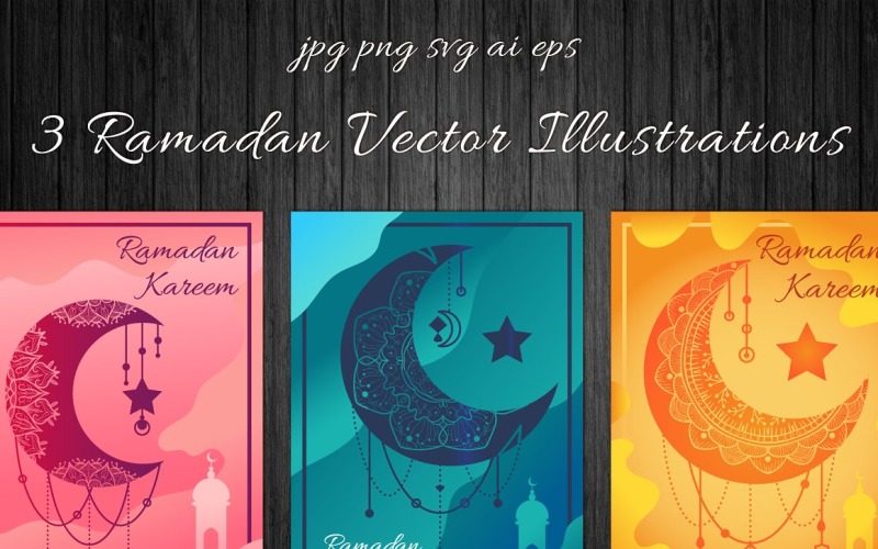 Download Иллюстрация "Ramadan Kareem Moon  Set - Illustration" / Ramadan Kareem Moon  Set - Illustration - Иллюстрация на тему графика calligraphy,invitation,card,typography,illustration,poster,design,template,greeting,decorative,beautiful,vector,art,happy,abstract,moon,holiday,festival,heritage,creative,blue,faith,religious