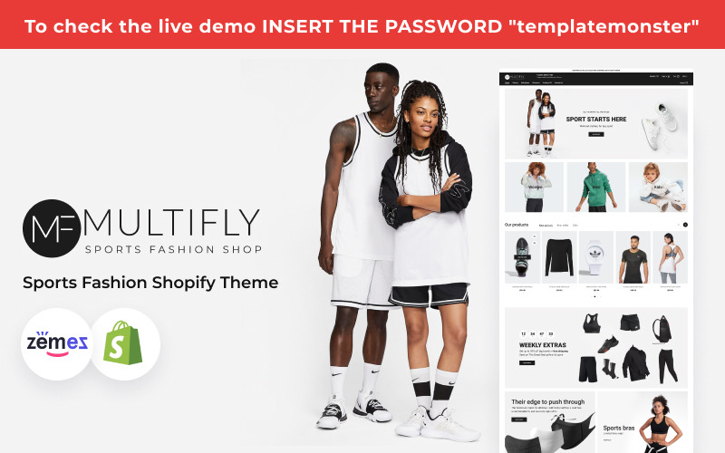 Tema de Shopify de la tienda de moda deportiva Multilfy