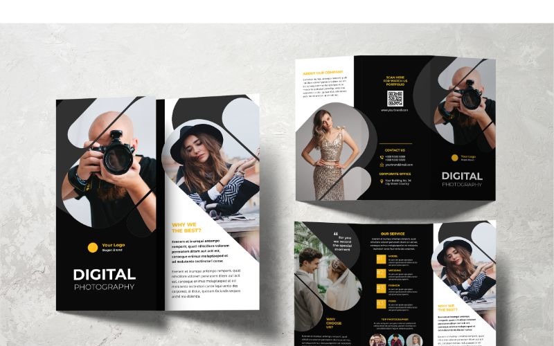 Download Фирменный стиль "Trifold Digital Photography - Corporate Identity Template" / Trifold Digital Photography - Corporate Identity Template - Фирменный стиль на тему графика trifold,brochure,business,cover,booklet,leaflet,corporate,publication,print,promotion,marketing,catalog,template,creative,layout