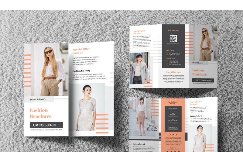 Download Фирменный стиль "Trifold Fashion Brochure - Corporate Identity Template" / Trifold Fashion Brochure - Corporate Identity Template - Фирменный стиль на тему графика trifold,brochure,business,cover,booklet,leaflet,corporate,publication,print,promotion,marketing,catalog,template,creative,layout