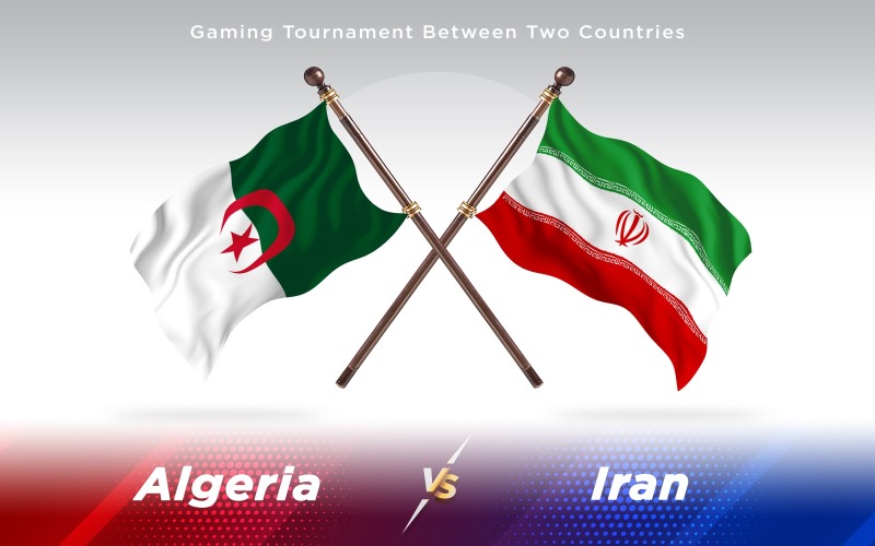 Download Иллюстрация "Algeria versus Iran Two Countries Flags - Illustration" / Algeria versus Iran Two Countries Flags - Illustration - Иллюстрация на тему графика national,patriotic,europe,asia,republic,map,flag,country,cartography,geography,nation,illustration,graphic,vector,state,world,isolated,symbol,border,icon