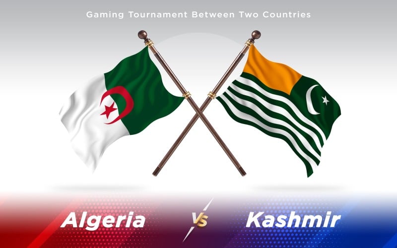 Download Иллюстрация "Algeria versus Kashmir Two Countries Flags - Illustration" / Algeria versus Kashmir Two Countries Flags - Illustration - Иллюстрация на тему графика national,patriotic,europe,asia,republic,map,flag,country,cartography,geography,nation,illustration,graphic,vector,state,world,isolated,symbol,border,icon