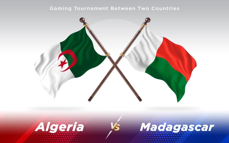 Drapeaux de l'Albanie contre Madagascar deux pays - Illustration