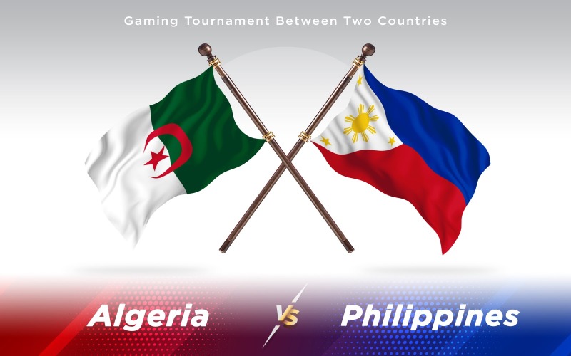 Download Иллюстрация "Algeria versus Philippines Two Countries Flags - Illustration" / Algeria versus Philippines Two Countries Flags - Illustration - Иллюстрация на тему графика national,patriotic,europe,asia,republic,map,flag,country,cartography,geography,nation,illustration,graphic,vector,state,world,isolated,symbol,border,icon