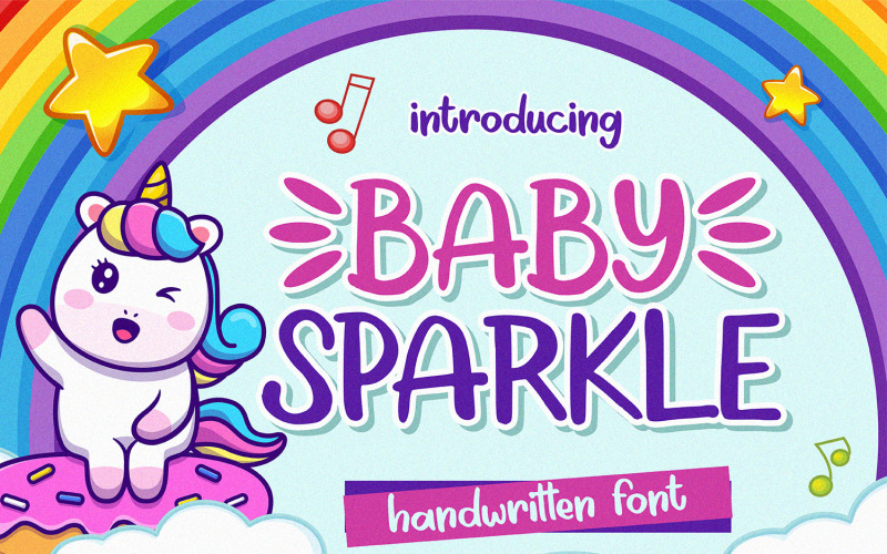 Baby Sparkle - handskrivet teckensnitt