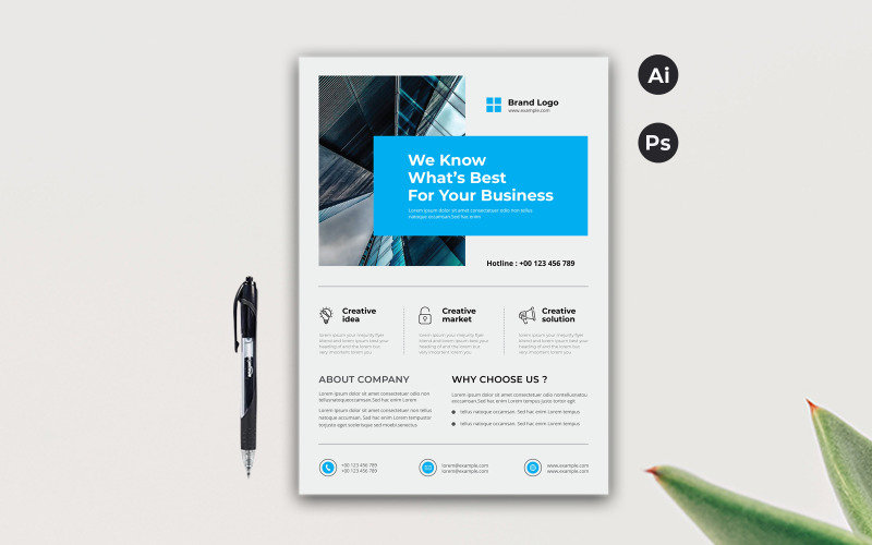 Download Фирменный стиль "Business Flyer - Corporate Identity Template" / Business Flyer - Corporate Identity Template - Фирменный стиль на тему графика template,flyer,business,modern,poster,corporate,design,a4,creative,simple,company,print,style,concept,element,sales,icon,idea,elegant,stylish