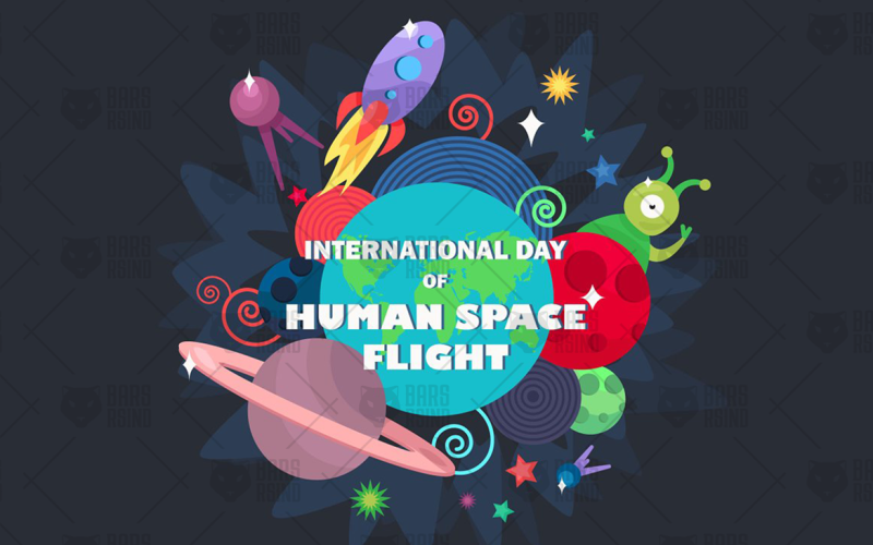 Download Фирменный стиль "Day of Human Space Flight - Corporate Identity Template" / Day of Human Space Flight - Corporate Identity Template - Фирменный стиль на тему графика card,modern,vintage,illustration,poster,design,template,sign,retro,cute,vector,art,color,drawn,hand,moon,holiday,travel,globe,star,flat,business,technology,earth,planet,countdown,engineering,