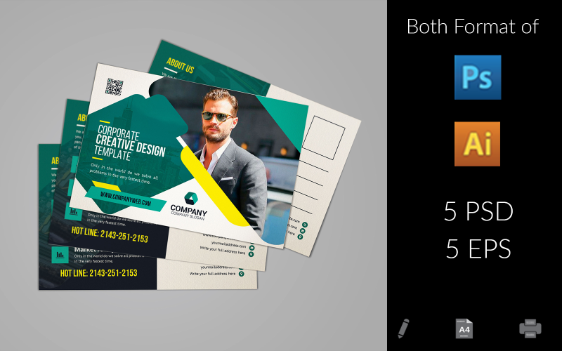 Download Фирменный стиль "Post Card" / Post Card - Фирменный стиль на тему графика advertisement,advertising,agency,business,business postcard,card,clean,commercial,company,consultant,corporate postcard,creative,design,developer,financial,marketing,modern,multipurpose,photo