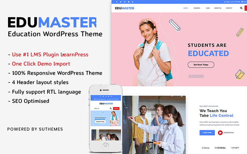 Тема WordPress для образования | Тема EduMaster WordPress