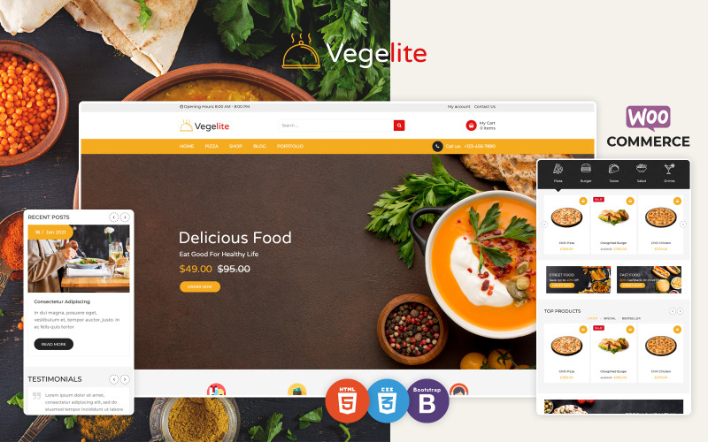 Vegelite - отзывчивая тема WooCommerce
