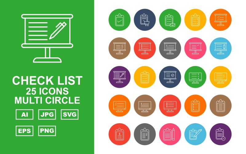 Download Набор иконок "25 Premium Check List Multi Circle Icon Set" / 25 Premium Check List Multi Circle Icon Set - Набор иконок на тему text accpect,check out,check list,notepad,currency checklist,check,written,exam,chech list 3,shoping list,packing list,testing list,icon,icons
